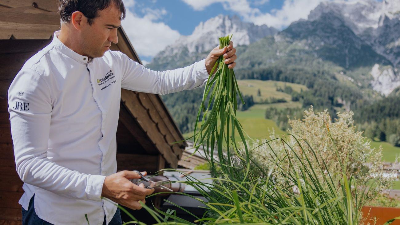 Sustainable cuisine in the Riederalm gourmet kitchen